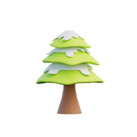 Arbre d'hiver  3D Illustration