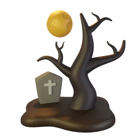 Arbre effrayant  3D Icon