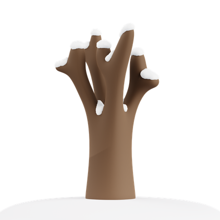 Arbre d'automne avec de la neige  3D Icon