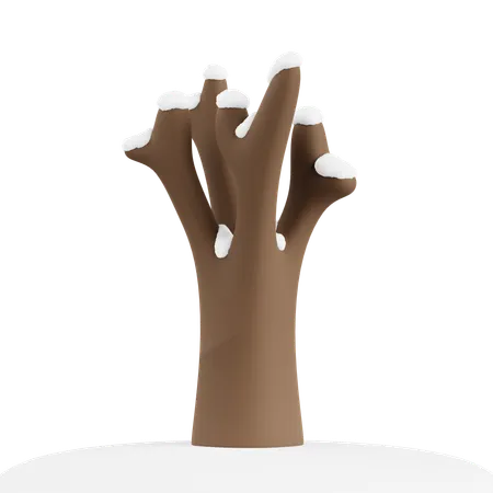 Arbre d'automne avec de la neige  3D Icon