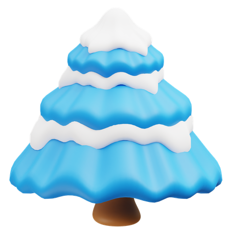 Arbre enneigé  3D Icon