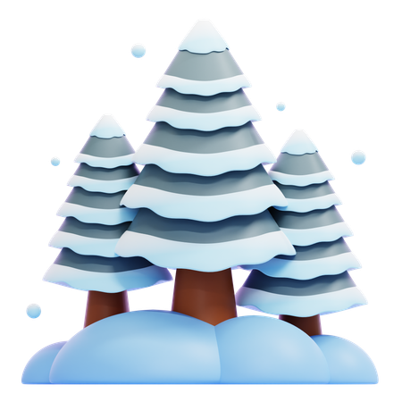 Arbre enneigé  3D Icon