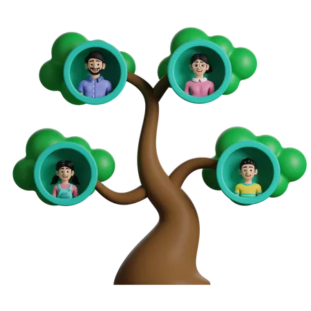 Arbre généalogique  3D Icon