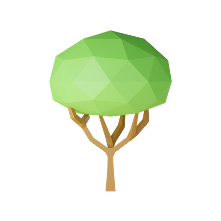 Arbre Low Poly  3D Icon