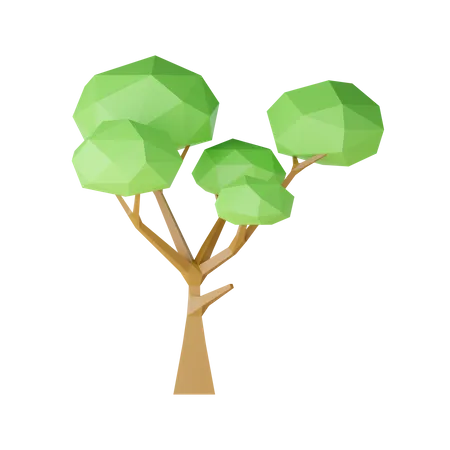 Arbre Low Poly  3D Icon