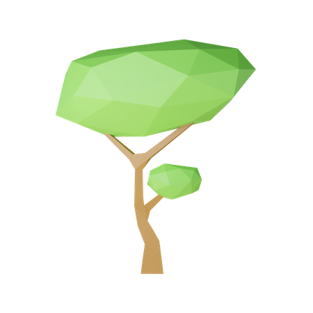 Arbre Low Poly  3D Icon