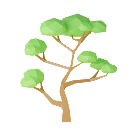 Arbre Low Poly  3D Icon