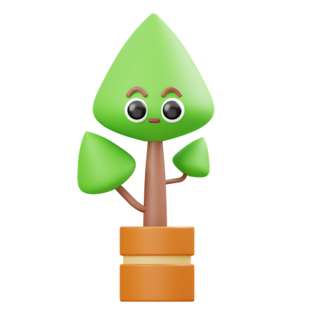 Arbre mignon  3D Illustration