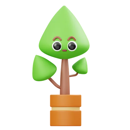 Arbre mignon  3D Illustration