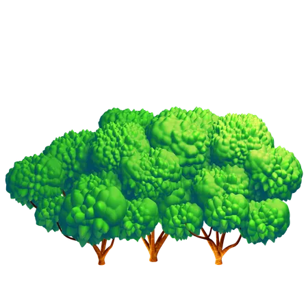 Arbre vert  3D Icon