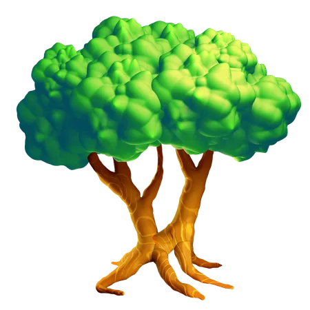 Arbre vert  3D Icon