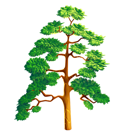 Arbre vert  3D Icon