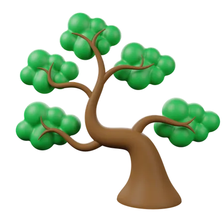 Arbre vert  3D Icon