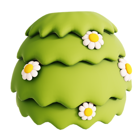 Arbusto florido  3D Icon