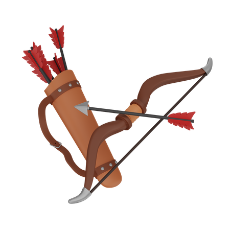 Arc avec carquois  3D Icon