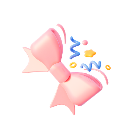 Arc avec des confettis  3D Icon