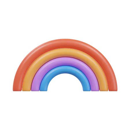 Arc-en-ciel  3D Icon