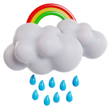 Arc-en-ciel après la pluie  3D Icon