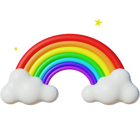 Nuage arc-en-ciel  3D Icon