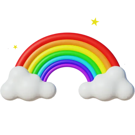 Nuage arc-en-ciel  3D Icon