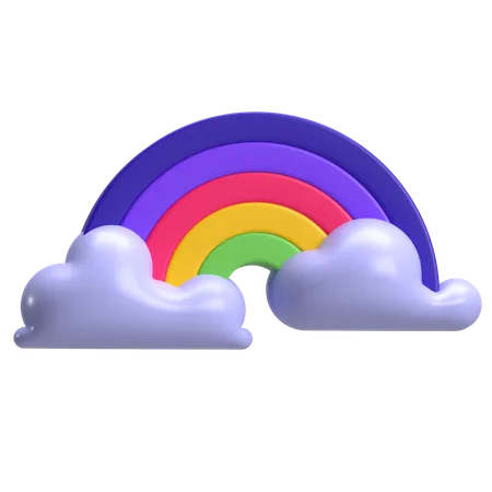 Nuage arc-en-ciel  3D Icon