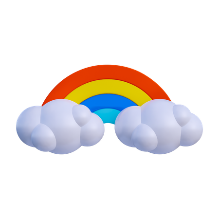 Nuage arc-en-ciel  3D Illustration