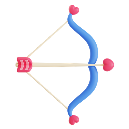 Arc et flèche d'amour  3D Icon