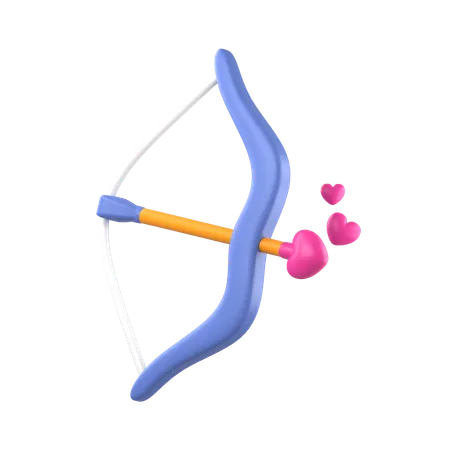 Arc et flèche d'amour  3D Icon