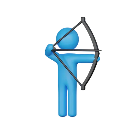 Archery 3 D Icon 3D Illustration
