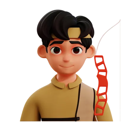 Archery Player  3D Icon