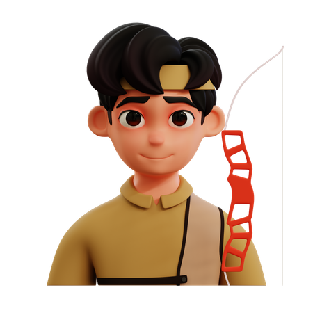 Archery Player  3D Icon