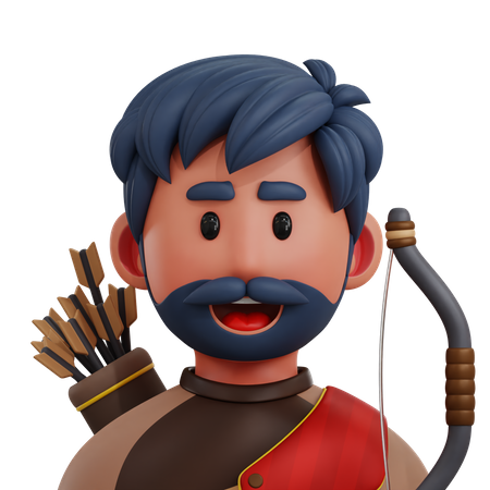 Archery Player  3D Icon