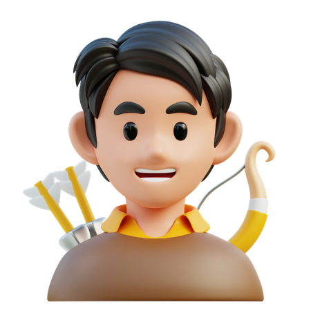 Archery Player  3D Icon