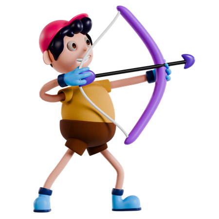Archery Sport Event  3D Icon