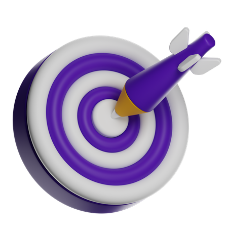 Archery Target With Arrow  3D Icon
