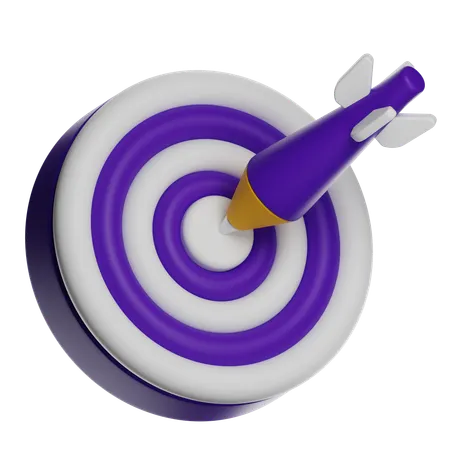 Archery Target With Arrow  3D Icon