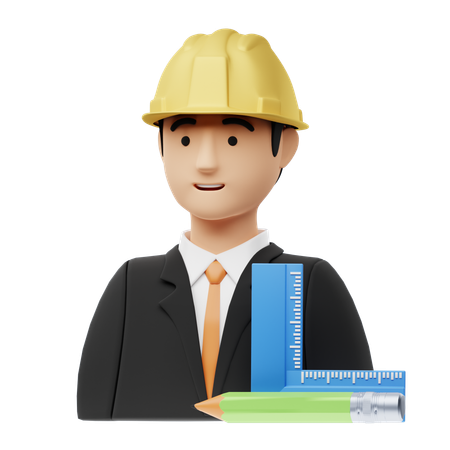 Architect Male  3D Icon