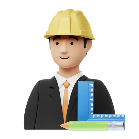 Architect Male  3D Icon