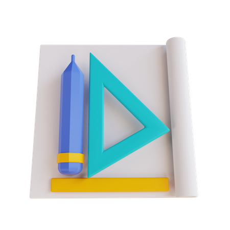 Architect Plan  3D Icon