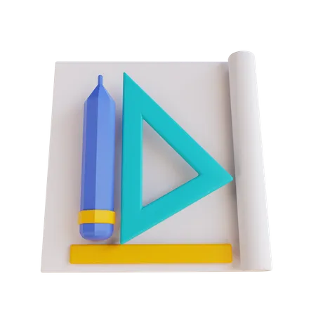 Architect Plan  3D Icon