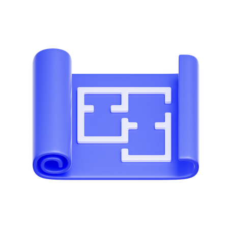 Architectural Blueprint  3D Icon