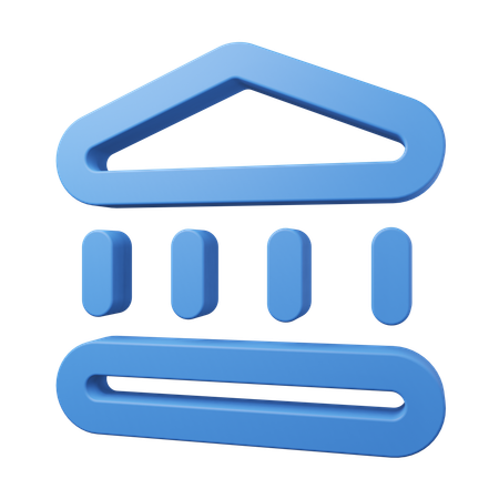 Architecture bancaire  3D Icon