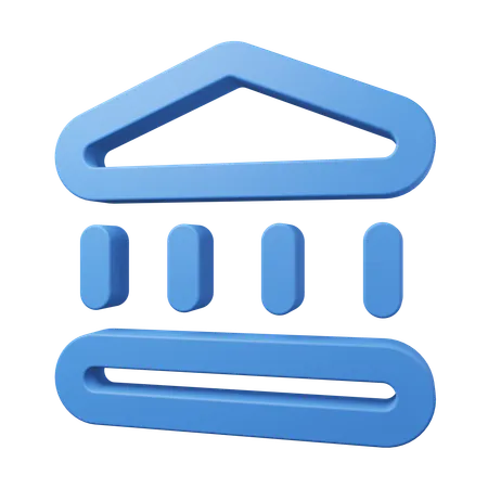 Architecture bancaire  3D Icon