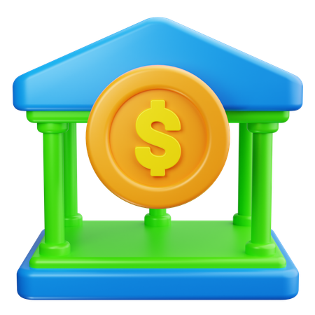 Architecture bancaire  3D Icon