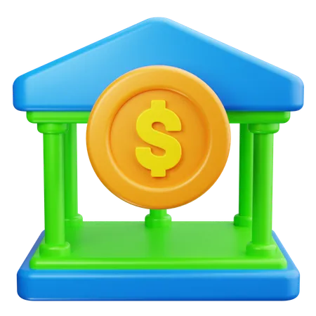 Architecture bancaire  3D Icon