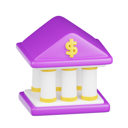 Architecture bancaire  3D Icon
