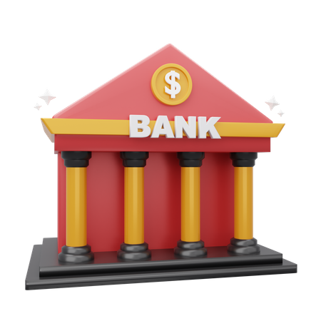Architecture bancaire  3D Icon