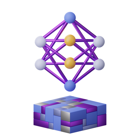 Architecture de réseau neuronal  3D Icon