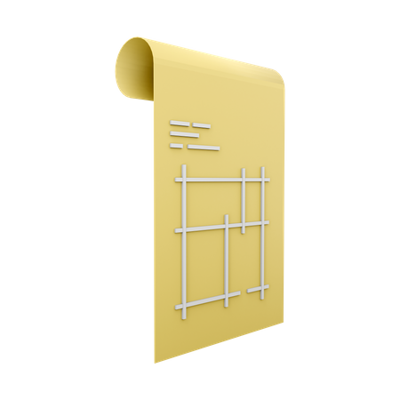 Architecture Plan  3D Icon