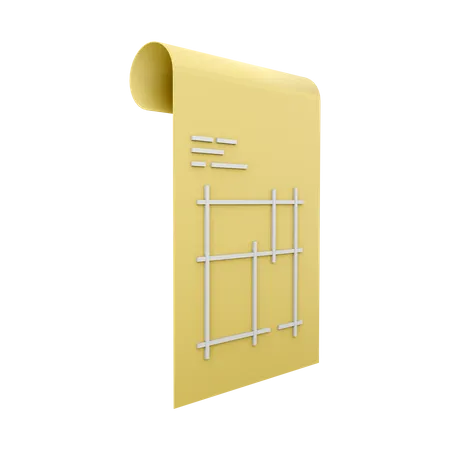 Architecture Plan  3D Icon